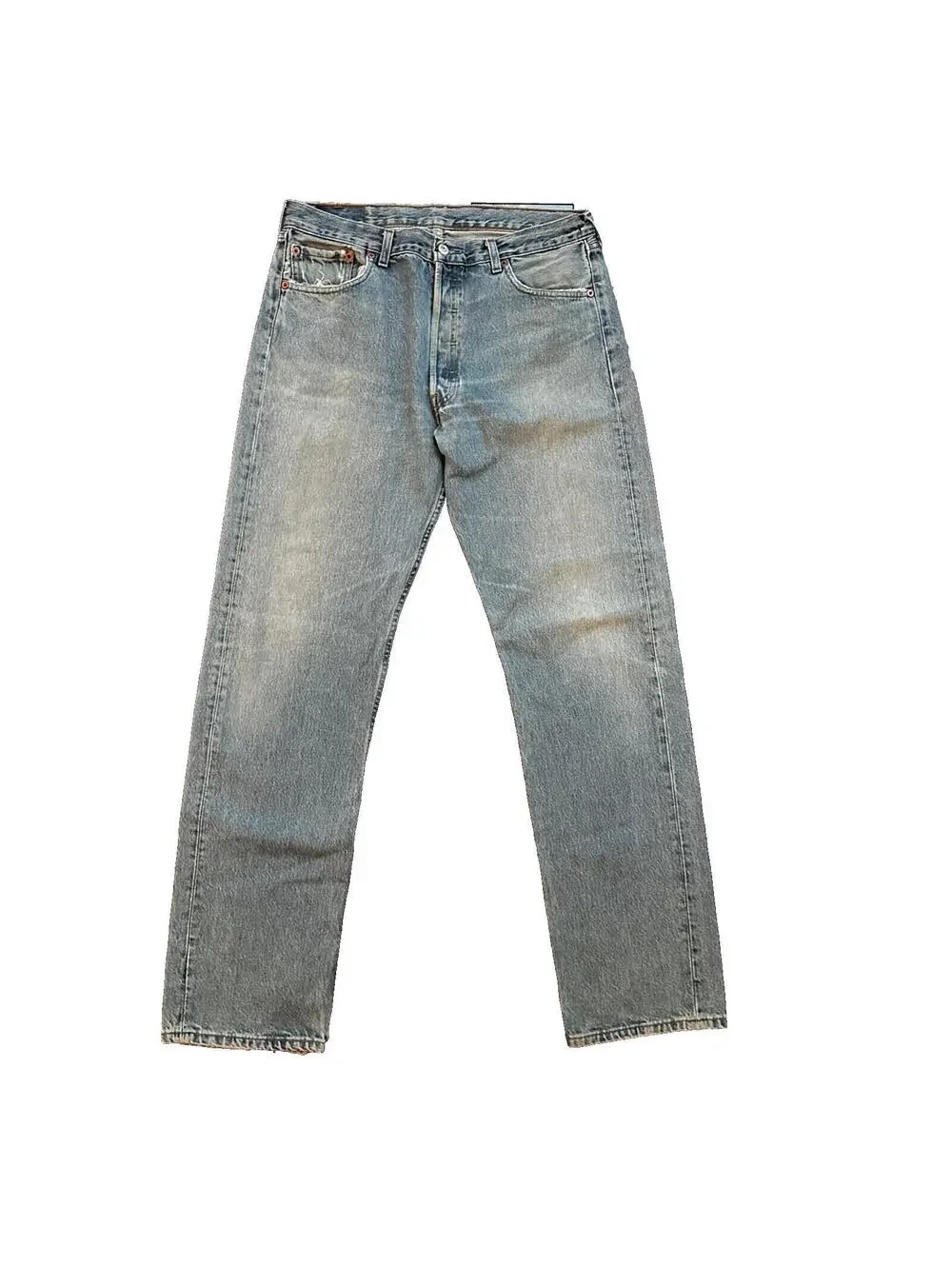 Levis 501 Vintage Y2K Straight Leg XX 2000s Jeans 36x34 Light Wash Act 33x33